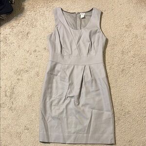 J. Crew Gray Midi Dress with Classic Charm